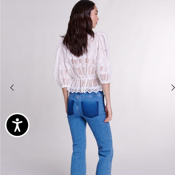 Maje NWT Women’s maje Jeans with Braided
Trim size 42 - Picture 2 of 14